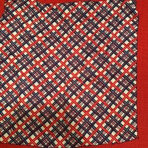 Stylish Red and Blue Patterned Women's Scarf